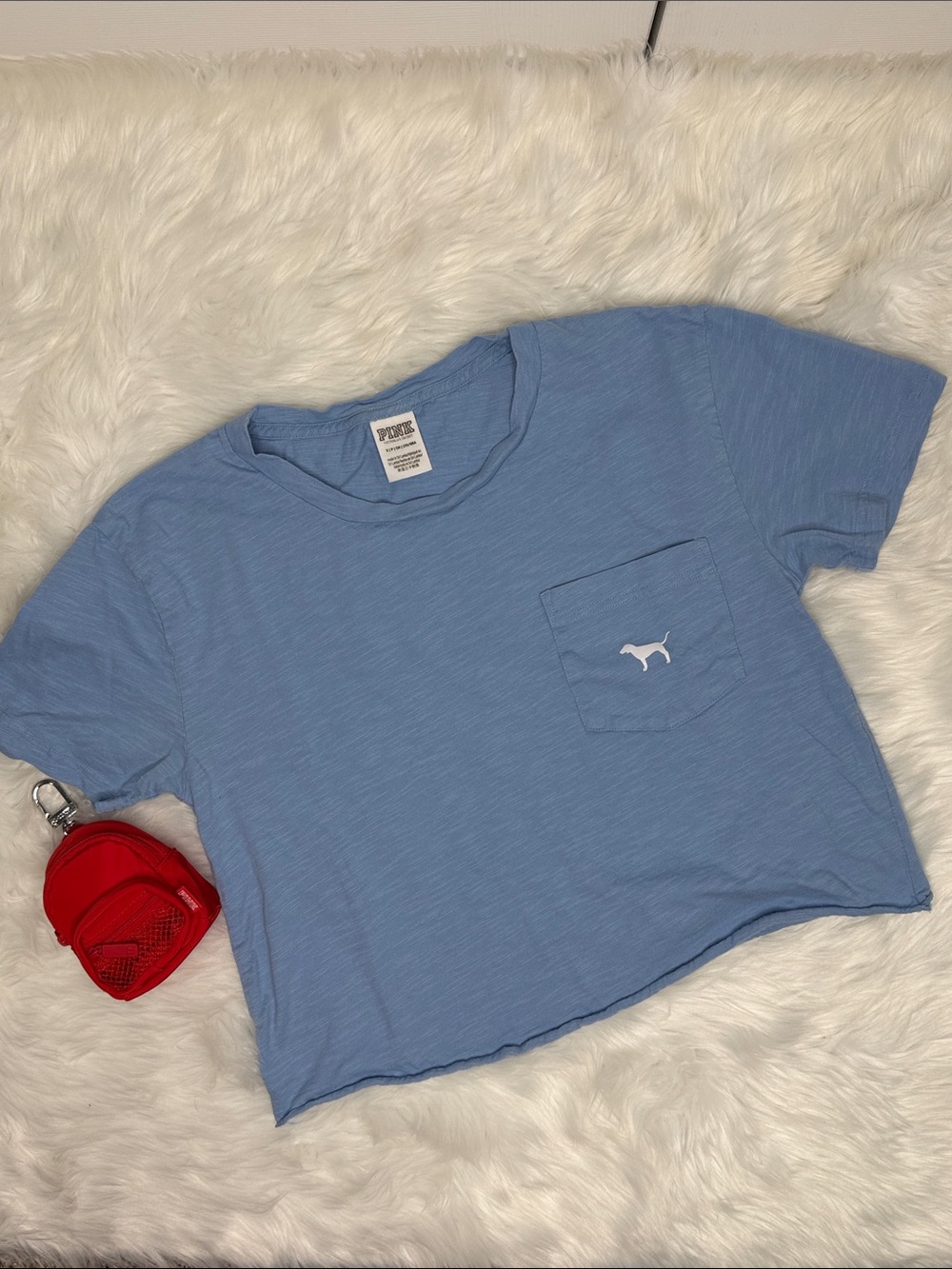 PINK Campus Tee cropped size Small S